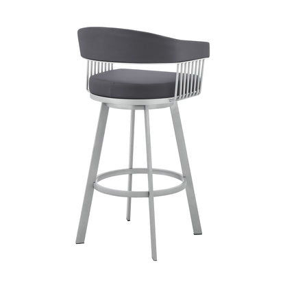 Bronson - Faux Leather Metal Bar Stool