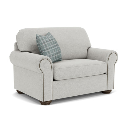 Preston - Fabric Chair And a Half With Nailhead Trim