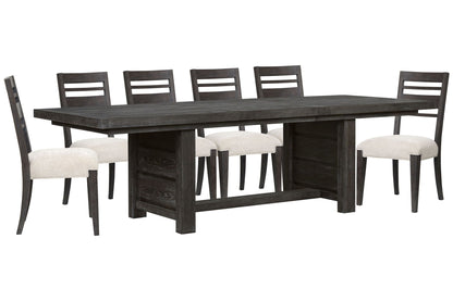 Plum Creek - 7 Piece Extendable Trestle Dining Table Set