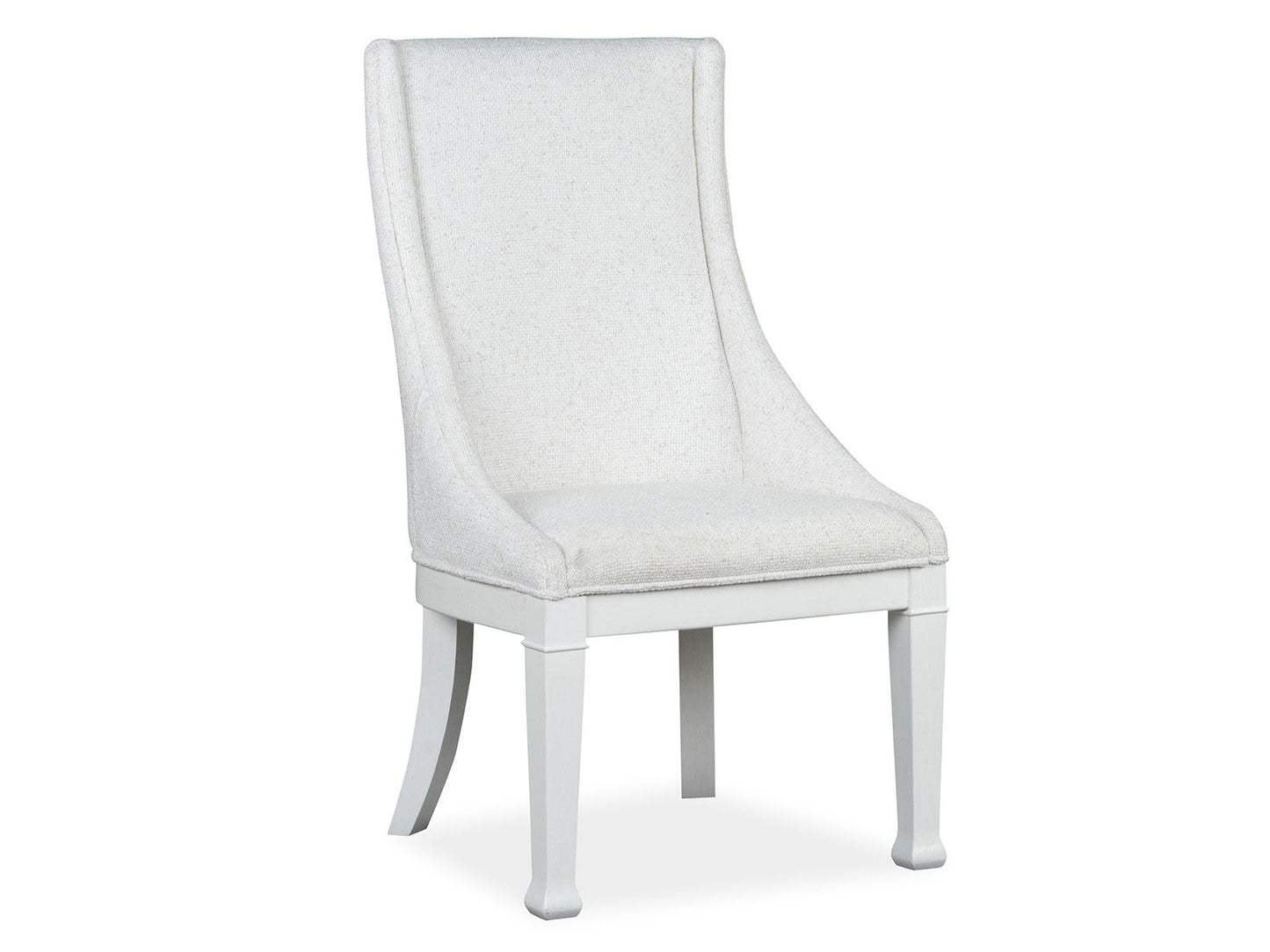 Kingston - Upholstered Host Chair (Set of 2) - Whisper White And Cerused Nutmeg