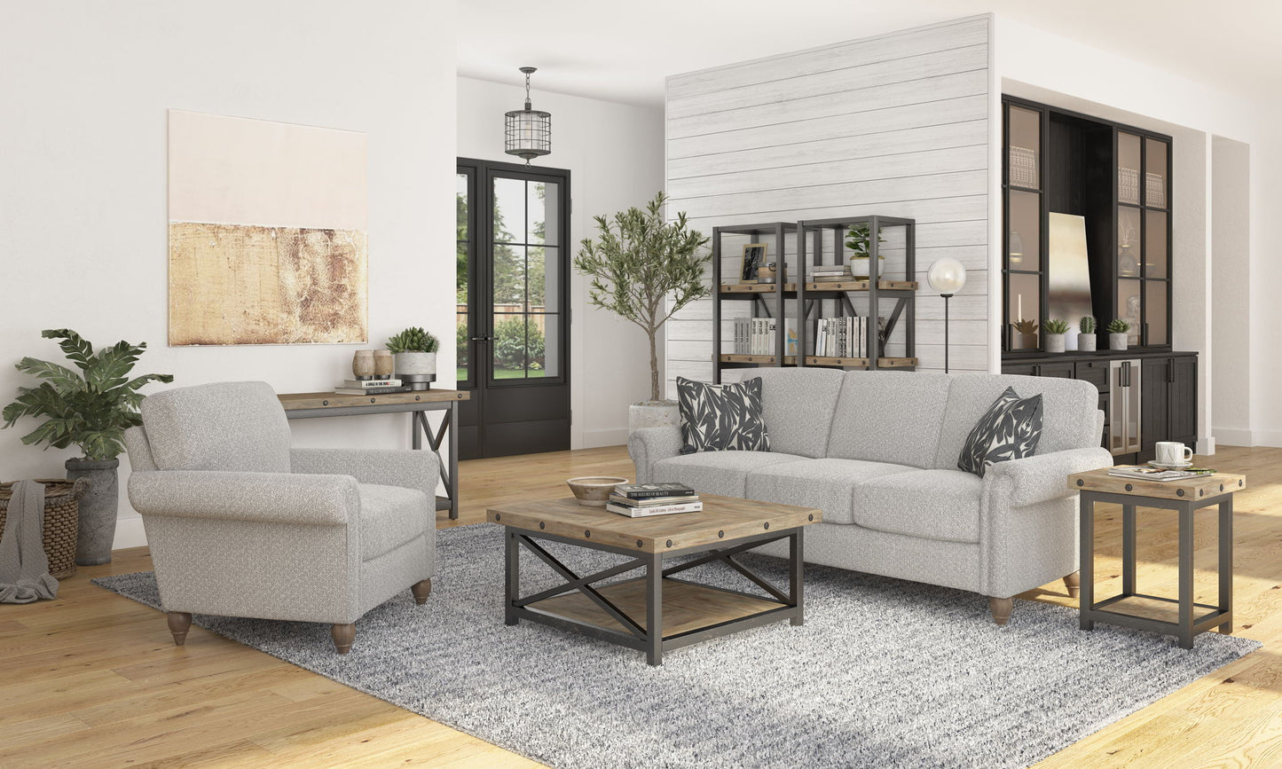 Moxy - Fabric Sofa With Rolled Arms