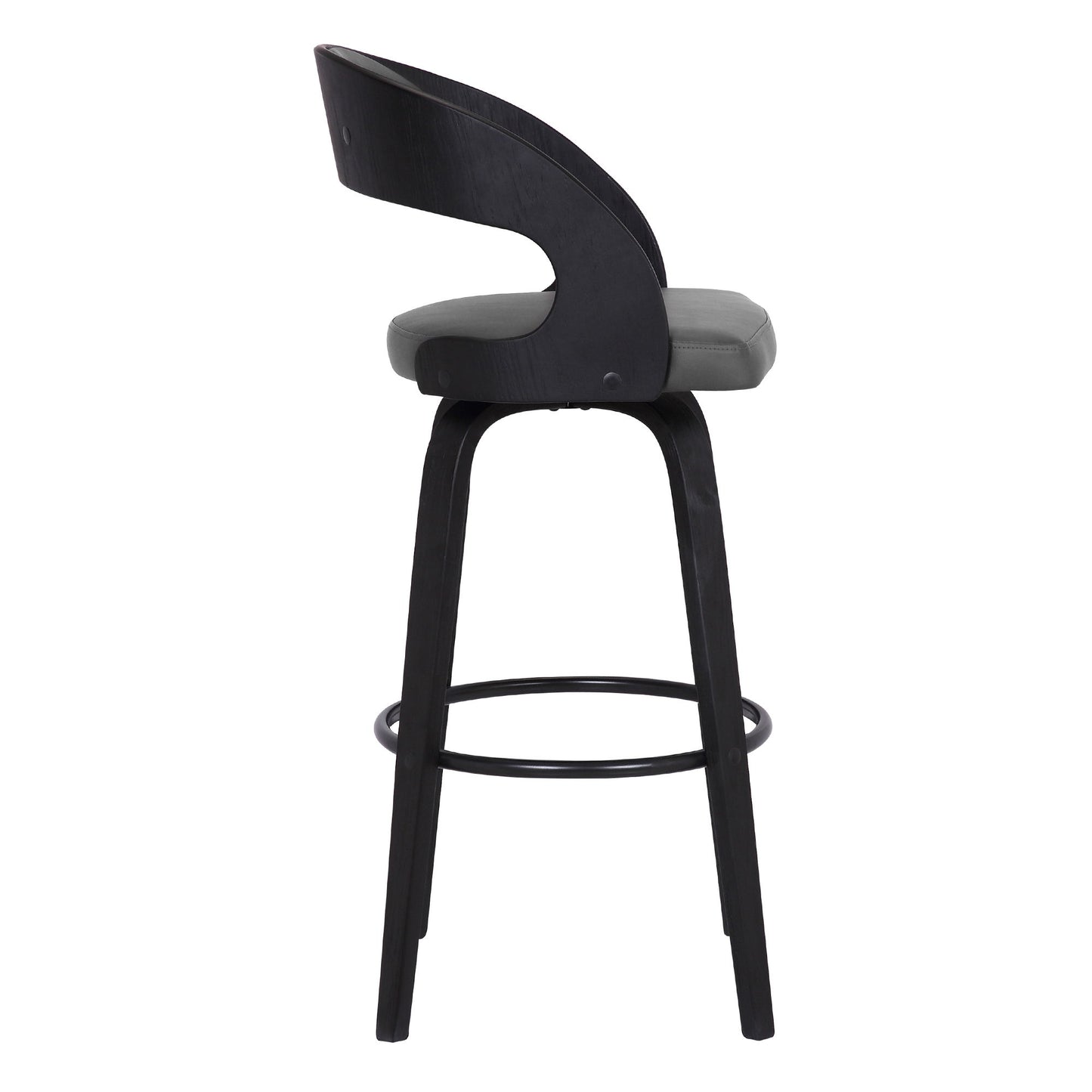 Shelly - 30" Bar Height Swivel Bar Stool With Black Frame