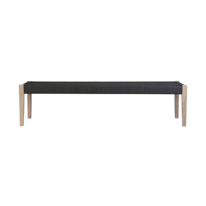 Rhett - Indoor Outdoor Dining Bench - Eucalyptus / Charcoal