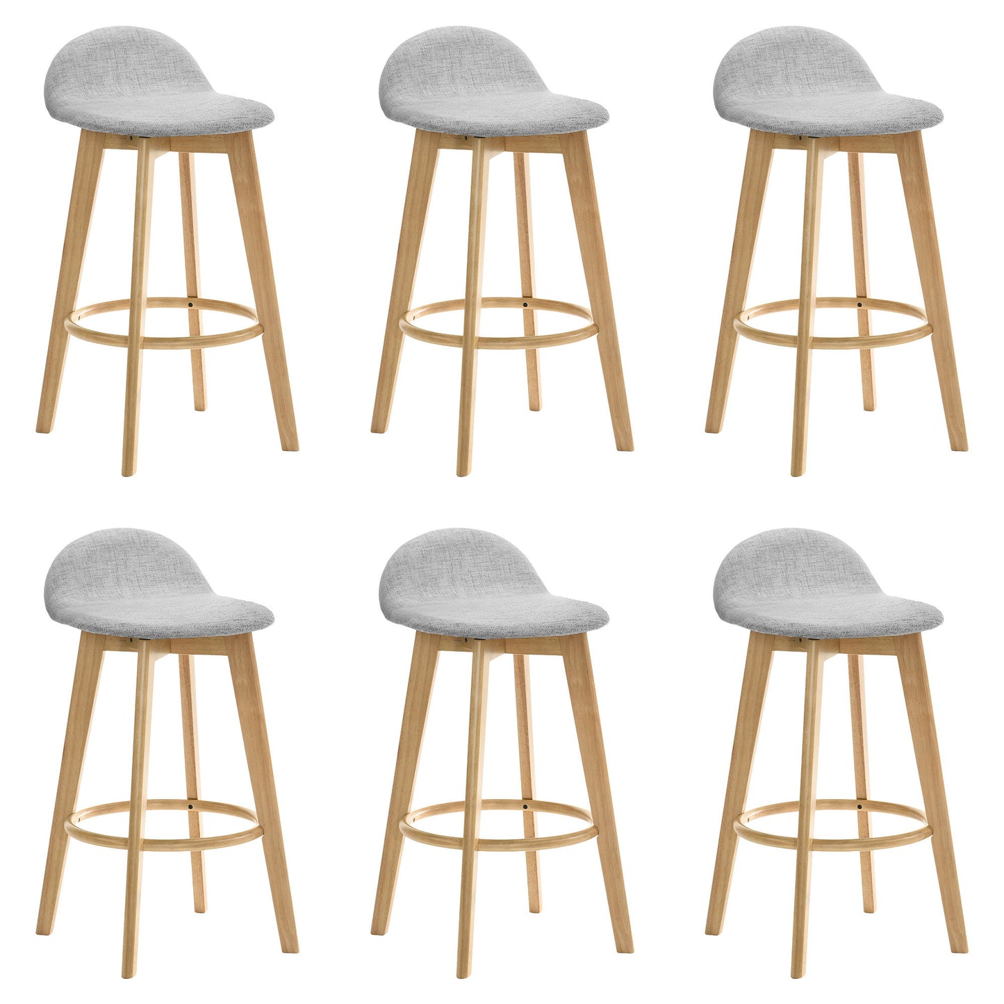 Vera - Upholstered Wood Counter Height Barstool