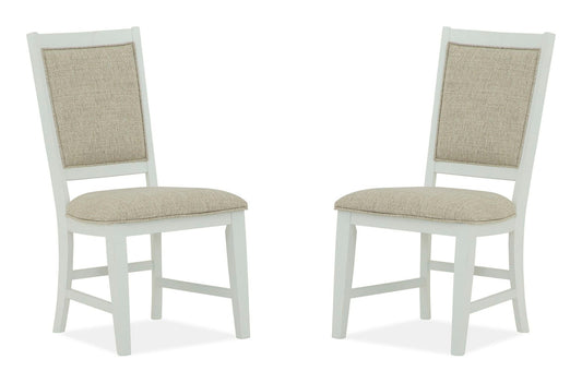 Heron Cove - Step Up Side Chair With Upholstered Seat & Back (Set of 2) - Chalk White