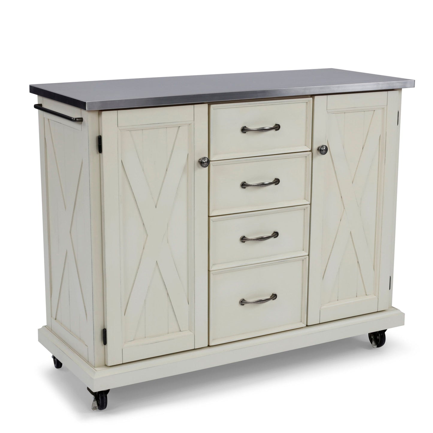 Bay Lodge - Wood Kitchen Cart - White