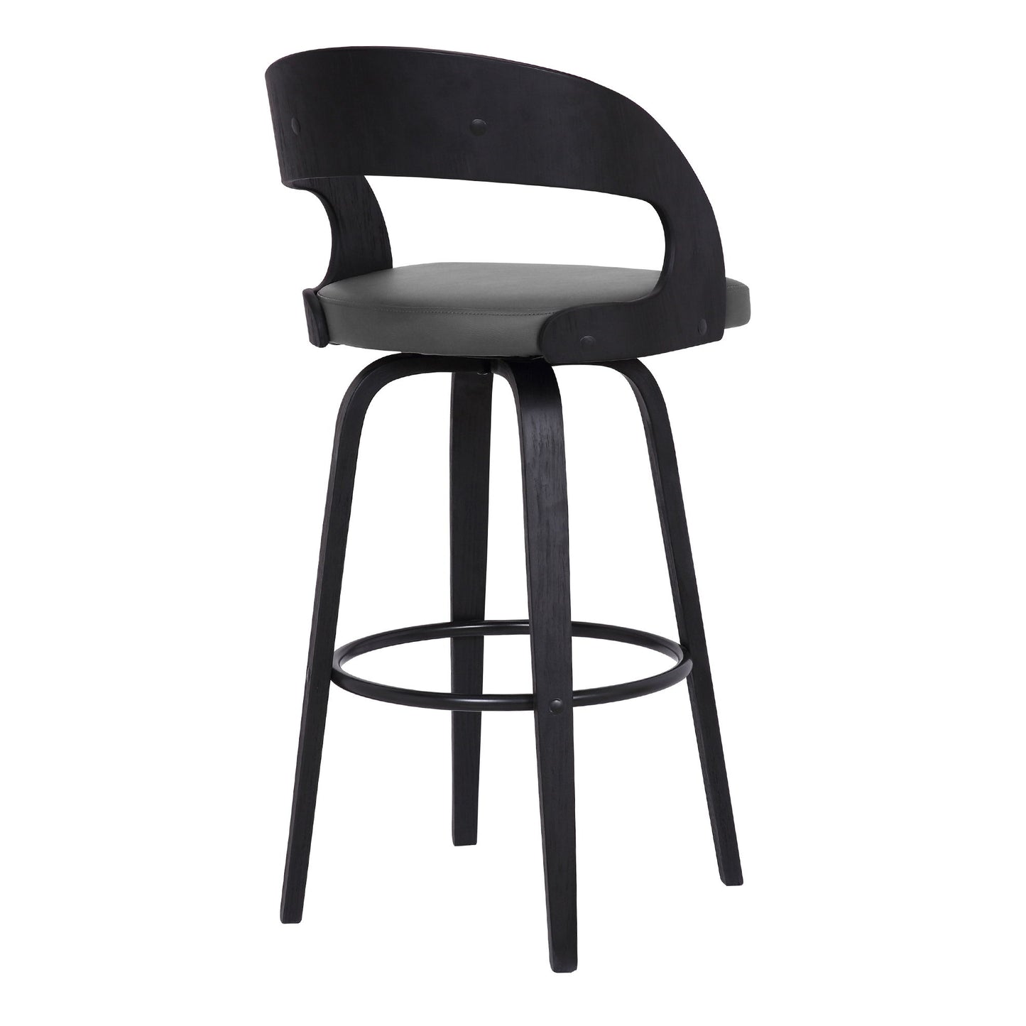 Shelly - 30" Bar Height Swivel Bar Stool With Black Frame