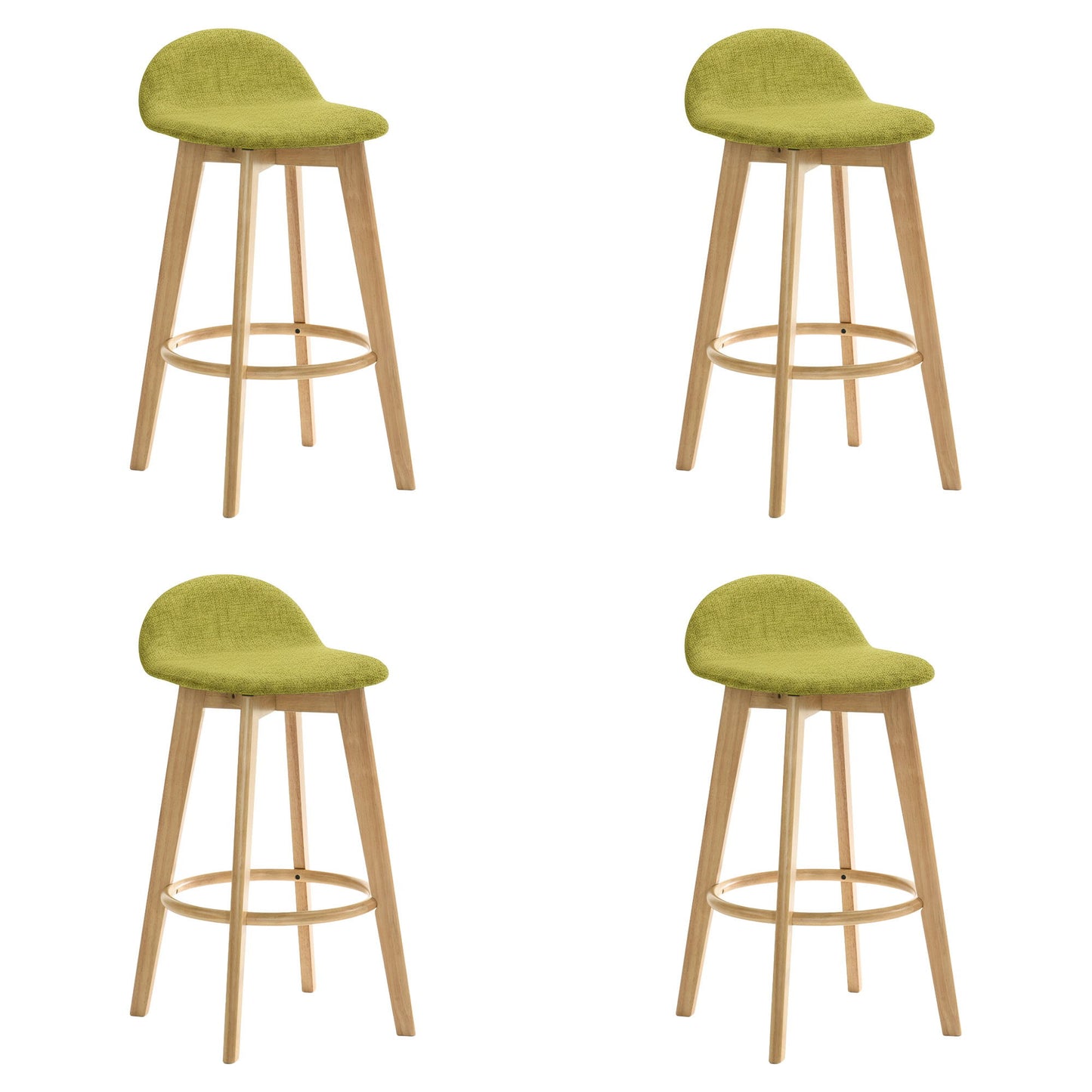 Vera - Upholstered Wood Counter Height Barstool