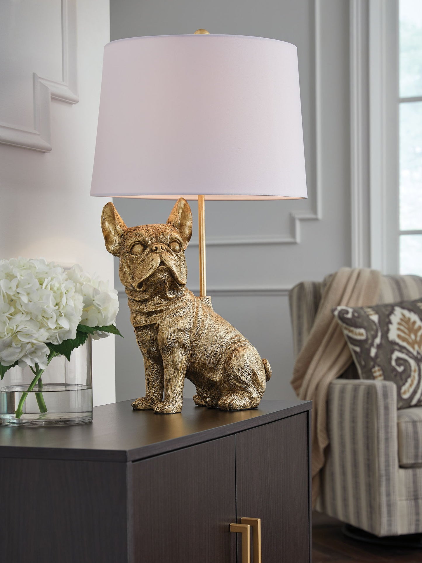 Wadeland - Poly Table Lamp - Gold Finish
