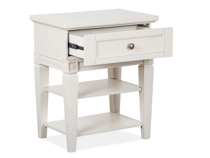 Willowbrook - Open Nightstand - Egg Shell White With Slight Rub Through