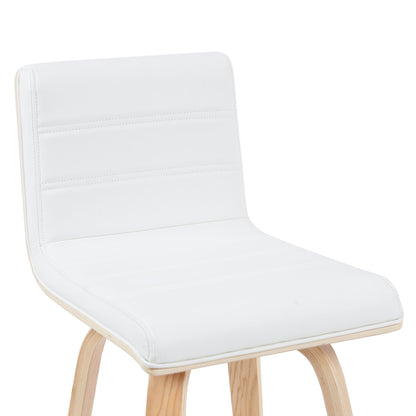 Vienna - Modern Counter Height Swivel Bar Stool - Patterned Oak Wood Frame