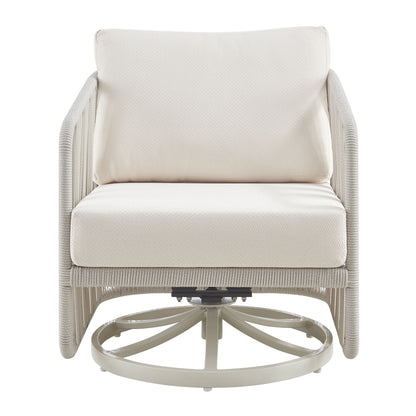 Breeze - Powder Coated Metal Outdoor Conversation Set With Cushions