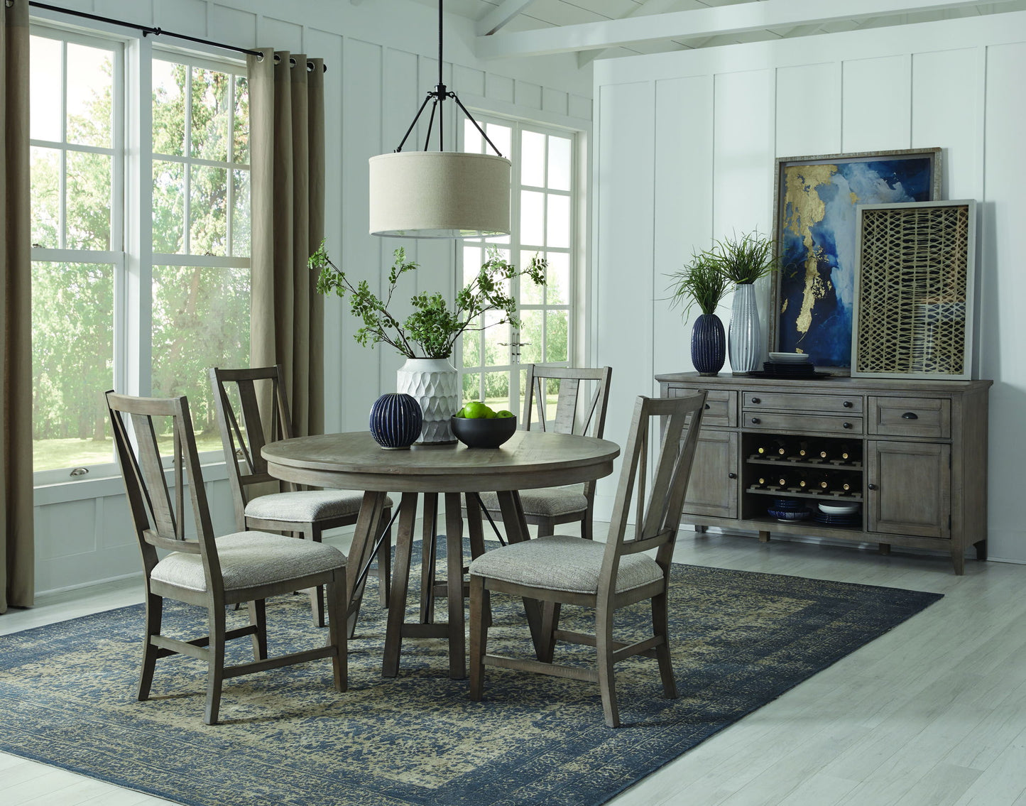 Paxton Place - Round Dining Table - Dovetail Gray