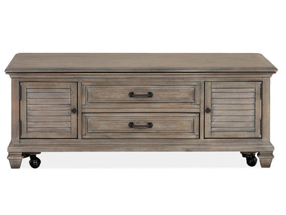 Lancaster - Lift Top Storage Cocktail Table (With Casters) - Dove Tail Grey