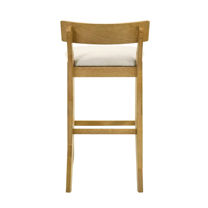 Merie - Modern Transitional Wood Bar Height Kitchen Bar Stool
