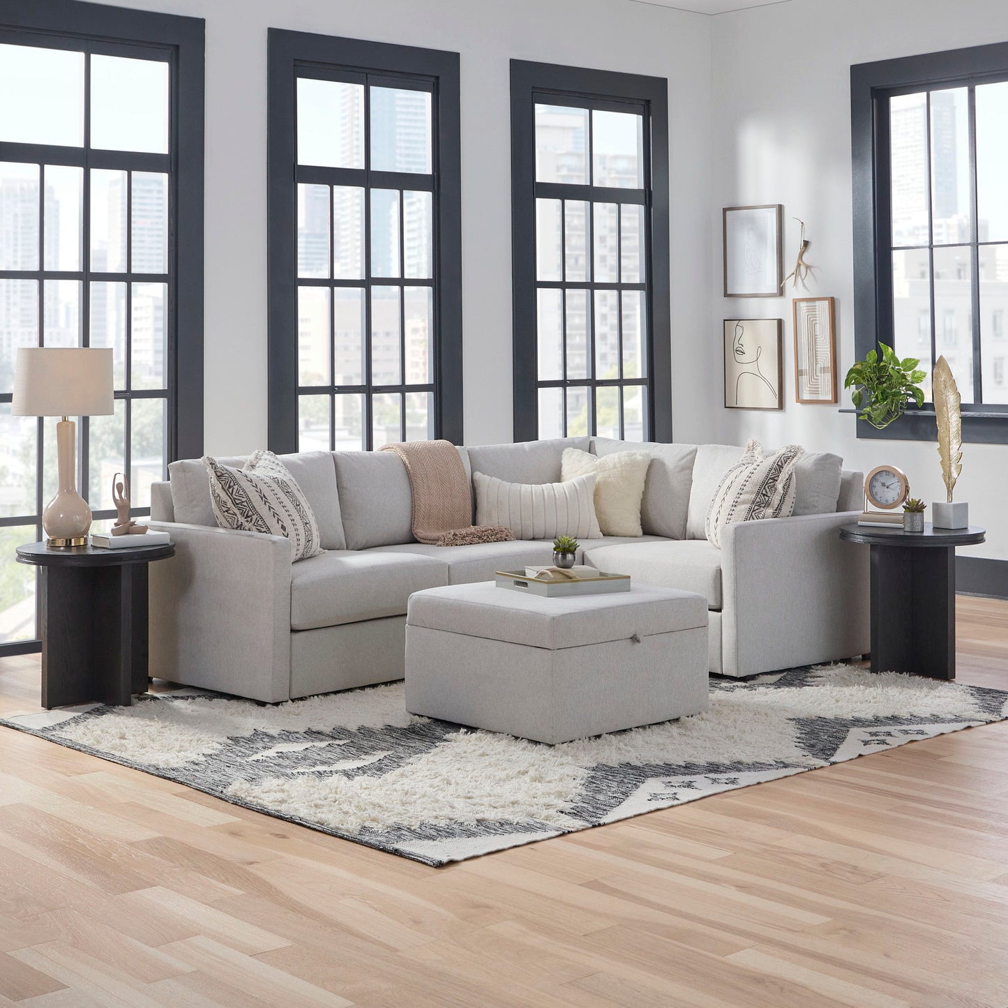 Flex - Sectional, Storage Ottoman