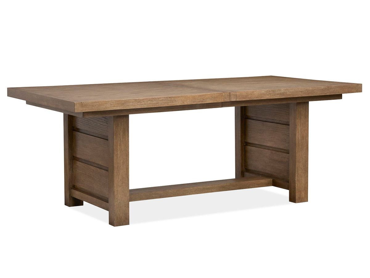 Plum Creek - 6 Piece Extendable Trestle Dining Table Set