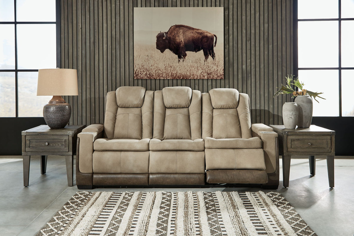 Next-Gen Durapella - Power Reclining Sofa/Adj Headrest - Sand