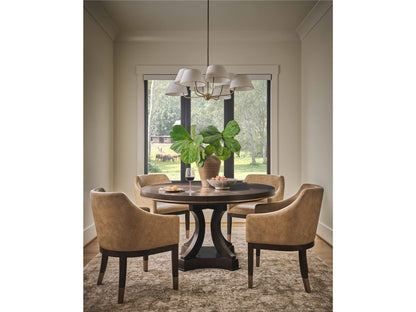 Fenwick - Leather Arm Chair - Light Brown / Dark Brown