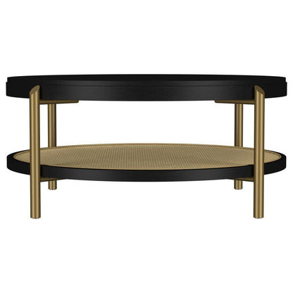 Arini - Round Coffee Table With Storage Shelf