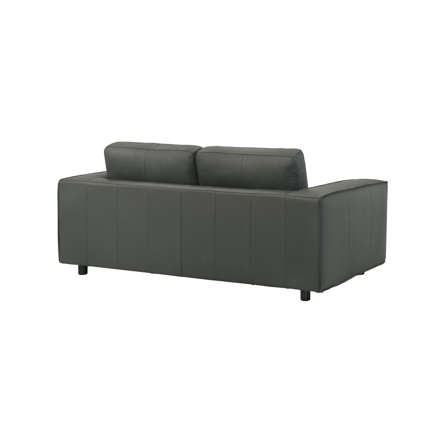 Clayton - Leather Loveseat With Track Arms