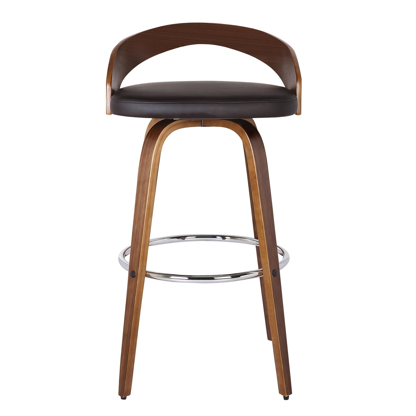 Sonia - 26" Counter Height Swivel Bar Stool - Walnut Wood