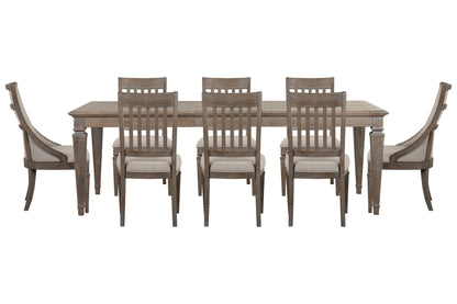 Lancaster - 9 Piece Extendable Rectangular Dining Table Set