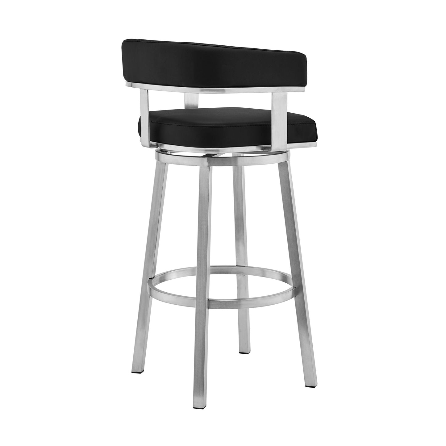 Cohen - Brushed Stainless Steel Swivel Bar Stool