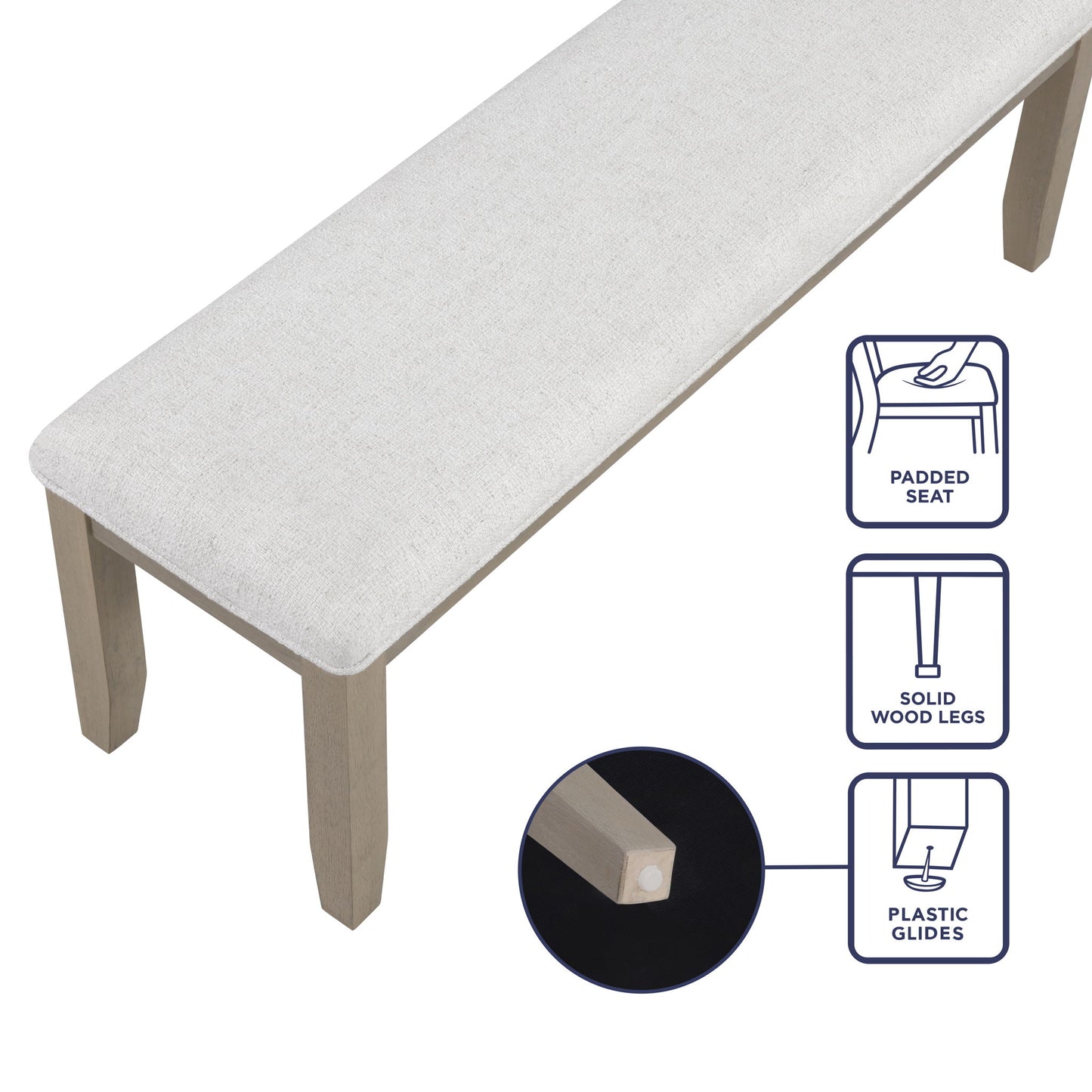 Lily - Bench - Greige