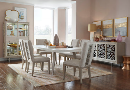 Lenox - Upholstered Host Side Chair (Set of 2) - Warm Silver