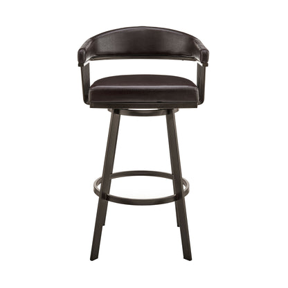 Bronson - Swivel Bar Stool - Java Brown Finish