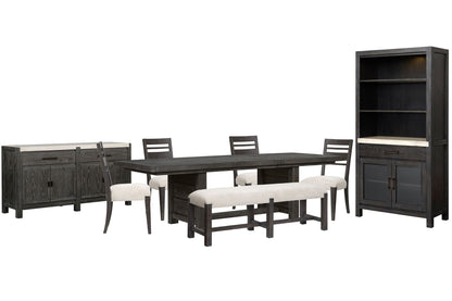 Plum Creek - 8 Piece Extendable Trestle Dining Table Set