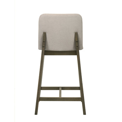 Allin - Upholstered Wood Counter Height Barstool