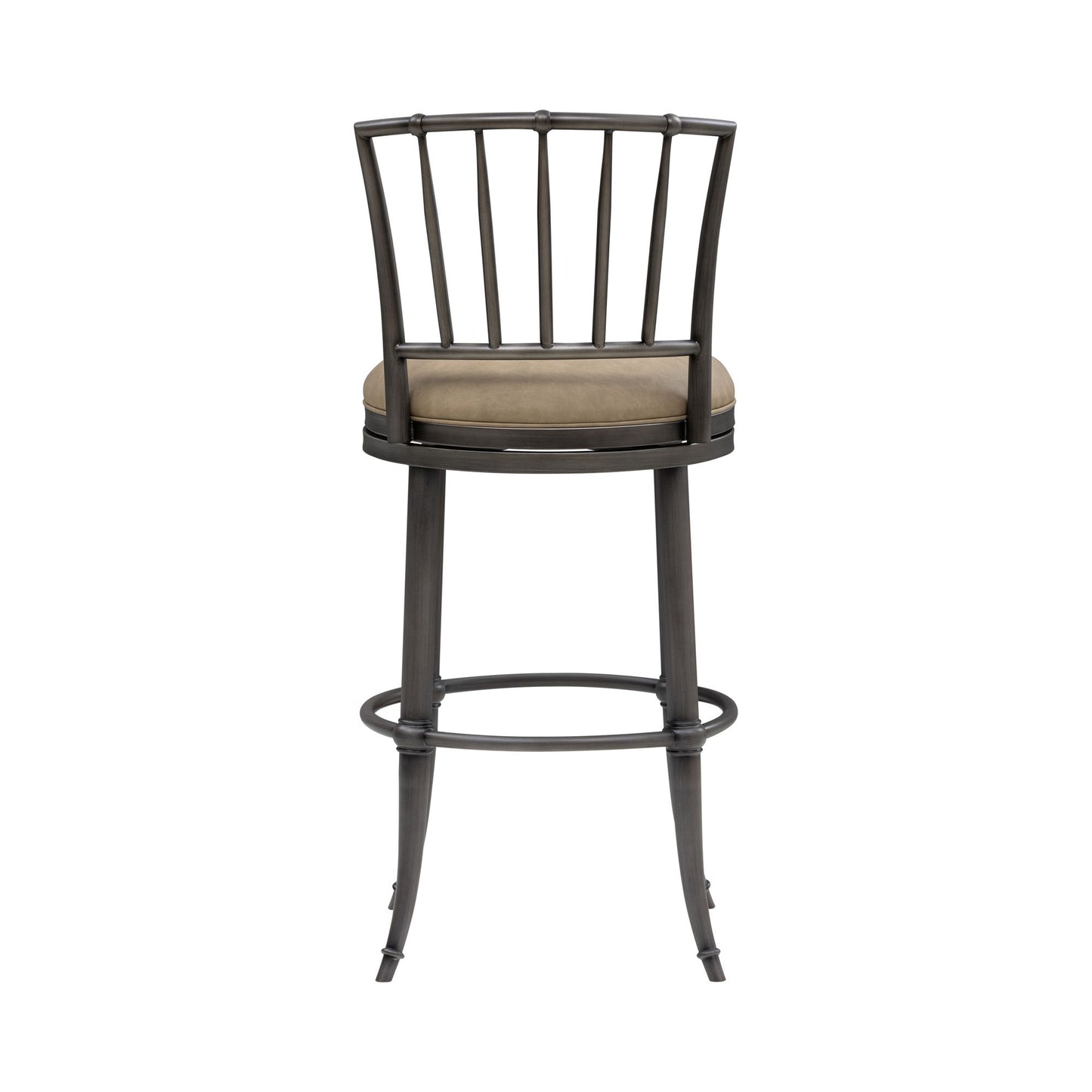 Vince - Commercial Grade Steel Frame Faux Leather Upholstered Swivel Bar Height Barstool