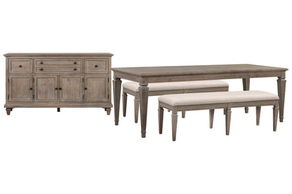 Lancaster - 4 Piece Extendable Rectangular Dining Table Set