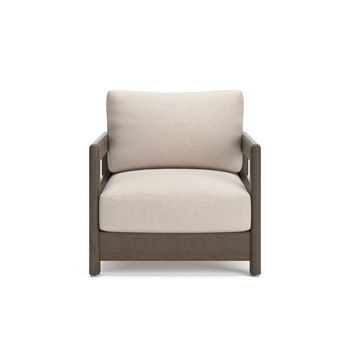 Arc Lake - Lounge Chair With Cushion - Brown / Beige
