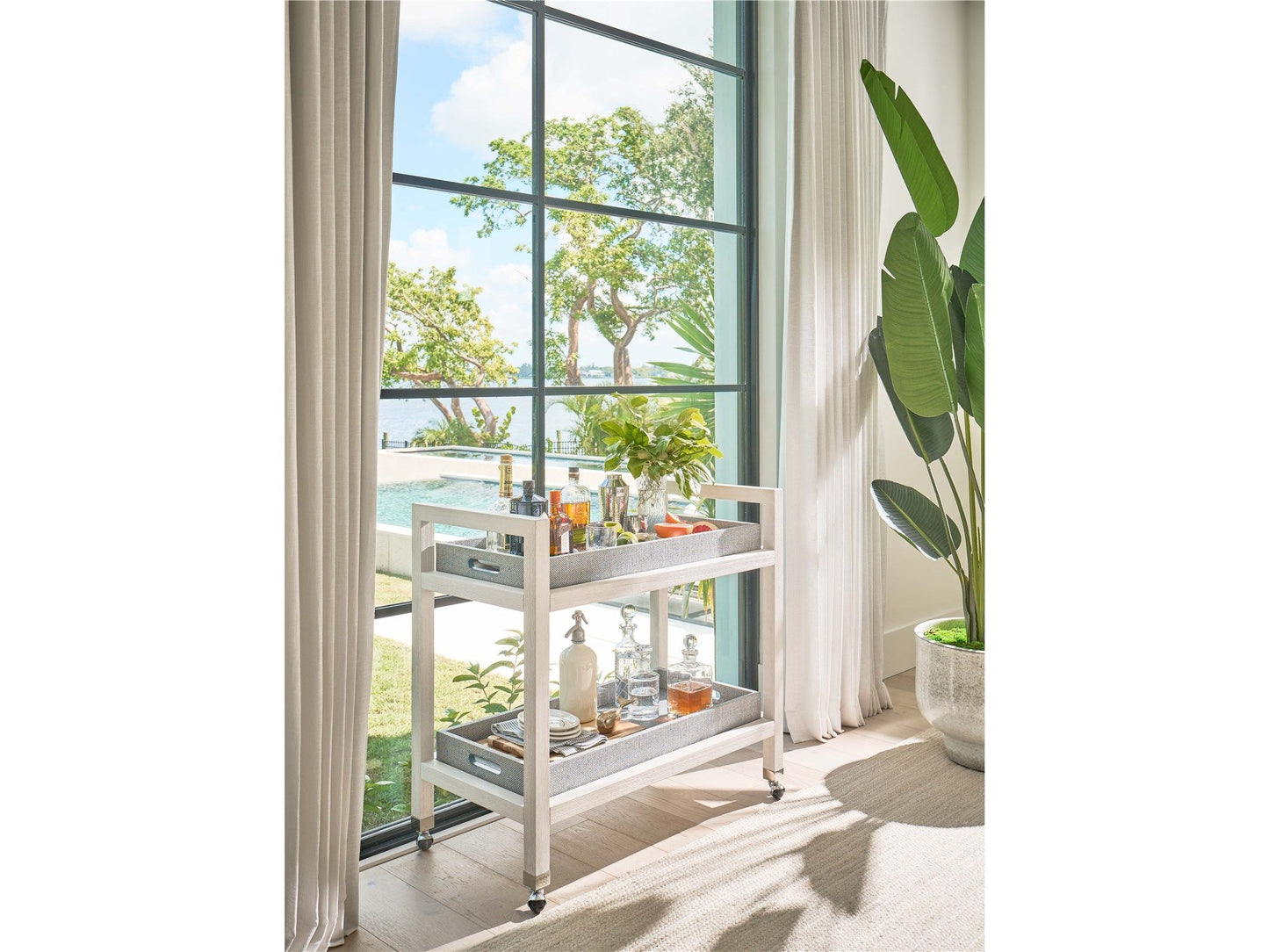 Weekender Coastal Living Home / Jupiter - Bar Cart - White