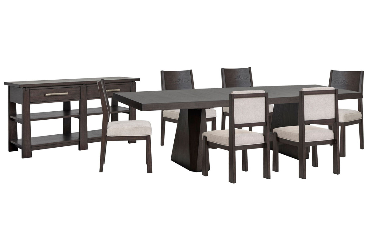 Tauren - 8 Piece Extendable Double Pedestal Dining Table Set