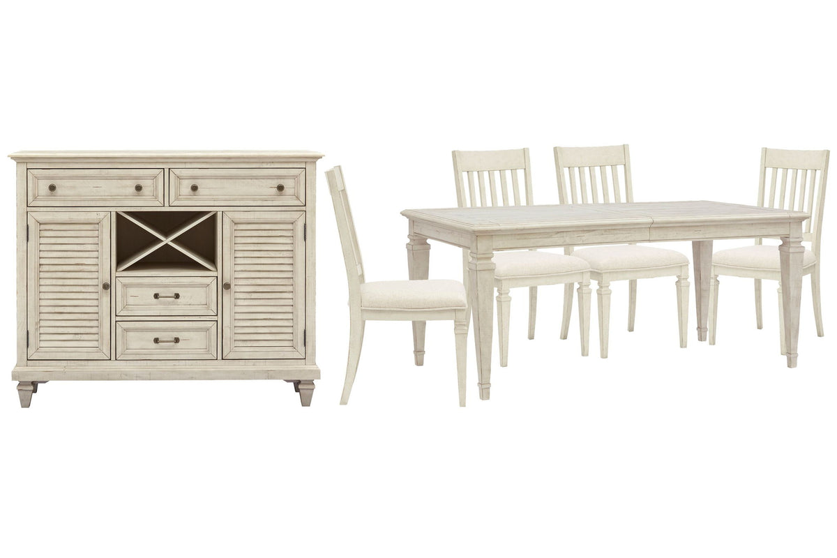 Newport - 6 Piece Extendable Rectangular Dining Table Set