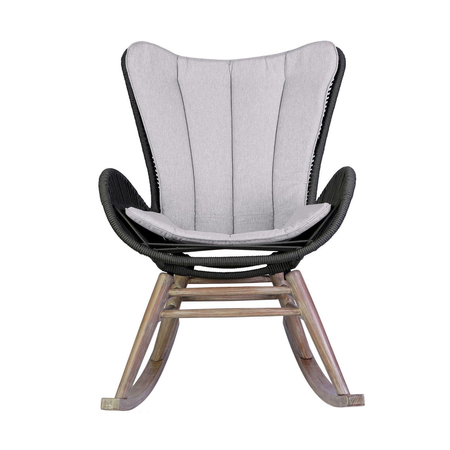Mateo - Outdoor Patio Rocking Chair - Light Eucalyptus / Charcoal