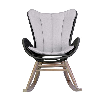 Mateo - Outdoor Patio Rocking Chair - Light Eucalyptus / Charcoal
