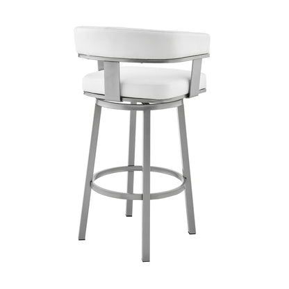 Cohen - Swivel Bar Stool - Silver Finish