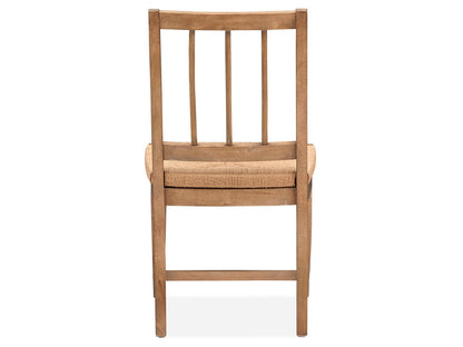 Lindon - Dining Side Chair With Paper Cord Seat (Set of 2) - Light Brown