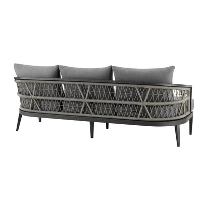 Zella - 4 Piece Outdoor Patio Conversation Set - Light Gray