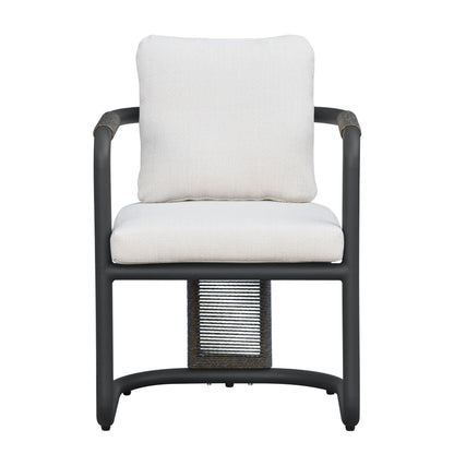 Dorado - 7-Piece Modern Outdoor Dining Set - Off-White / Gray