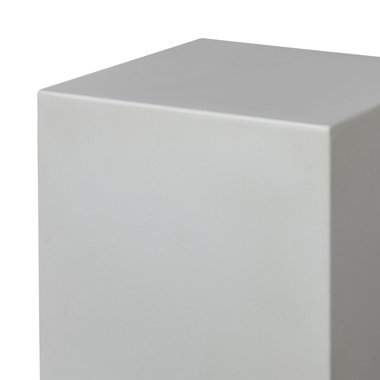Minerra - Indoor Outdoor Side Table - White Concrete Finish