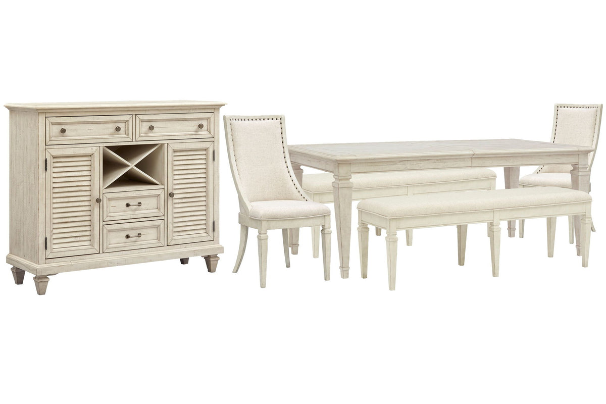 Newport - 6 Piece Extendable Rectangular Dining Table Set