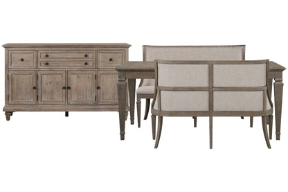 Lancaster - 4 Piece Extendable Rectangular Dining Table Set