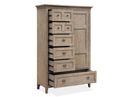 Paxton Place - Wood Door Chest - Dove Tail Grey