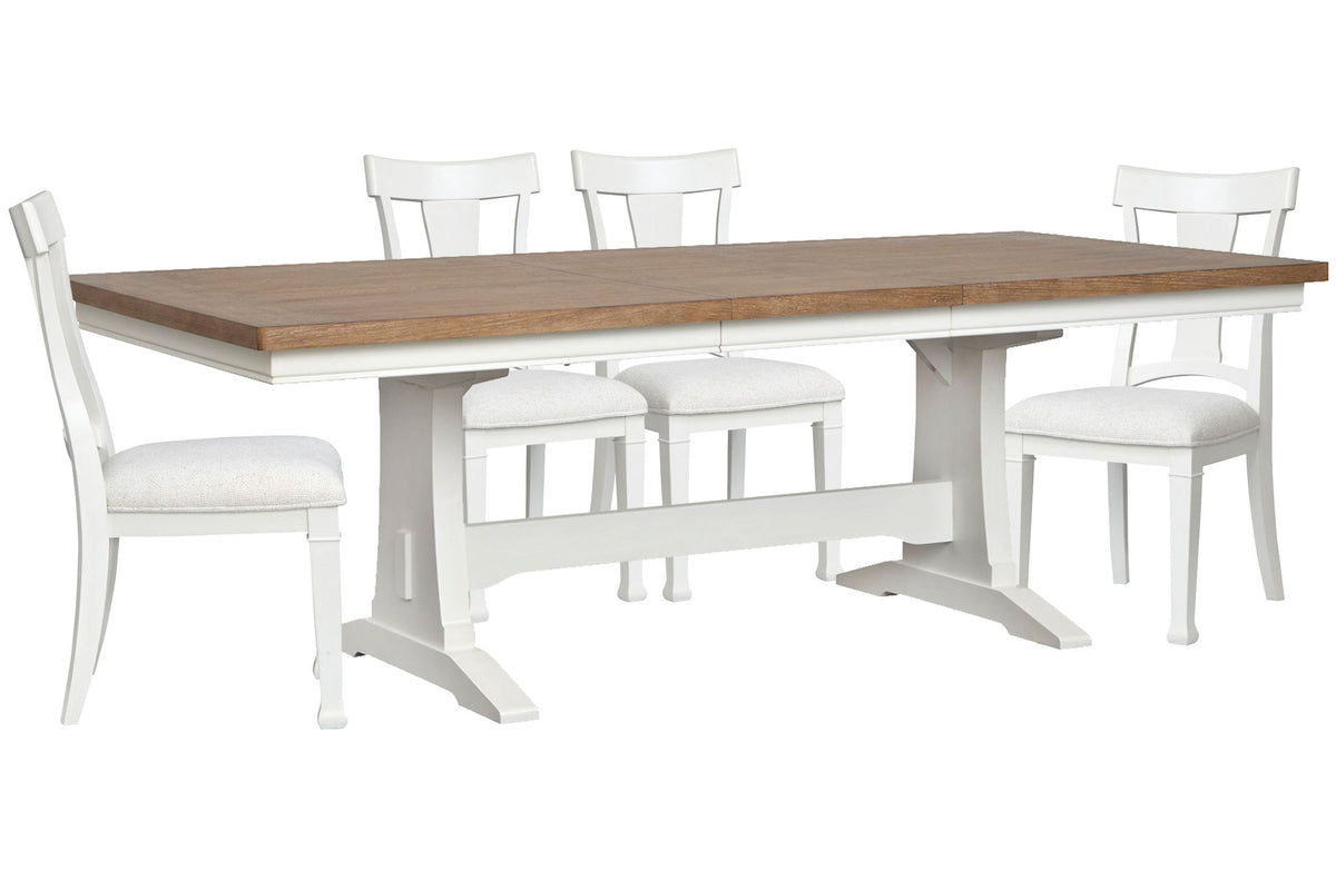 Kingston - Extendable Trestle Dining Table Set
